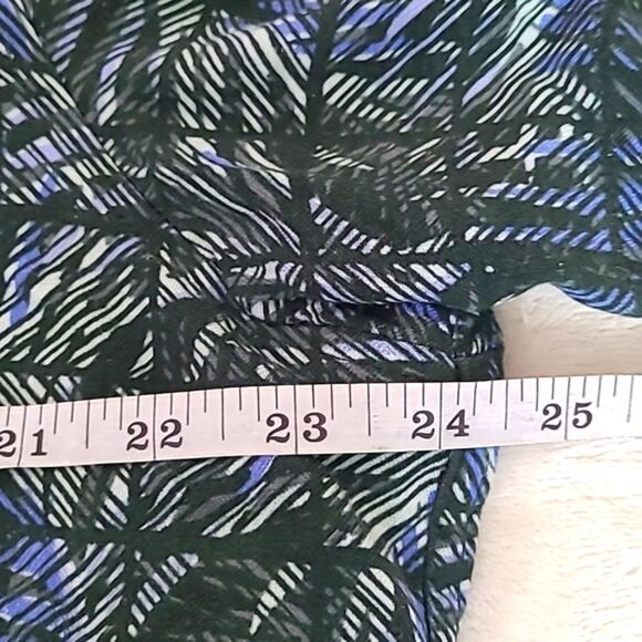 Tasso Elba Men's XL Silk Blend Casual Button Down Short Sleeve Geometric Palm - Picture 8 of 14